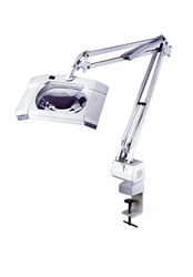 Square 5x Diopter Magnifier Tabletop Lamp