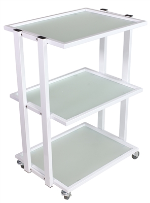 Glass Cart with Three Shelves