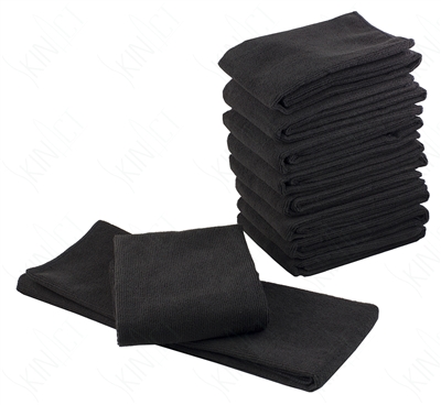 SkinAct Microfiber Towel In Black 10pcs