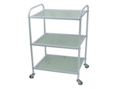 Glass Cart with Three Shelves