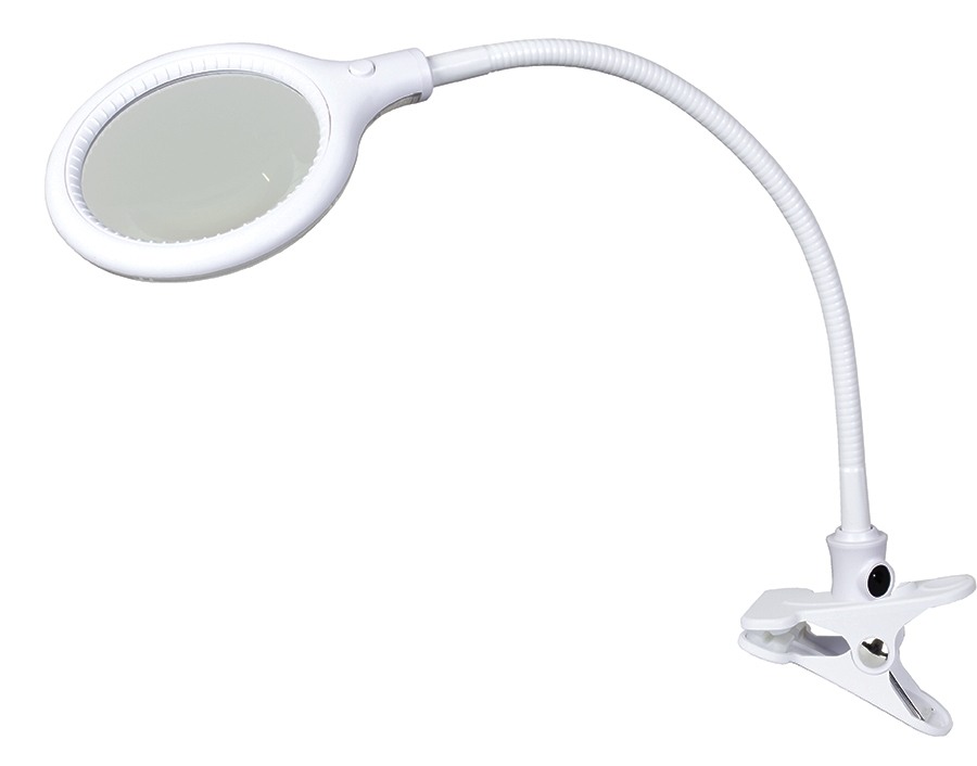 Tabletop Magnifying Led Light With Clamp, Table Top Magnifier Lamp